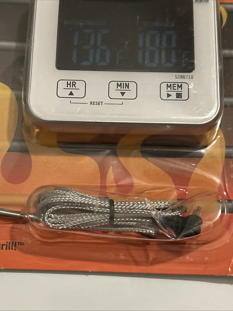 Taylor Digital Wired Probe Programmable Meat Thermometer with Timer NEW