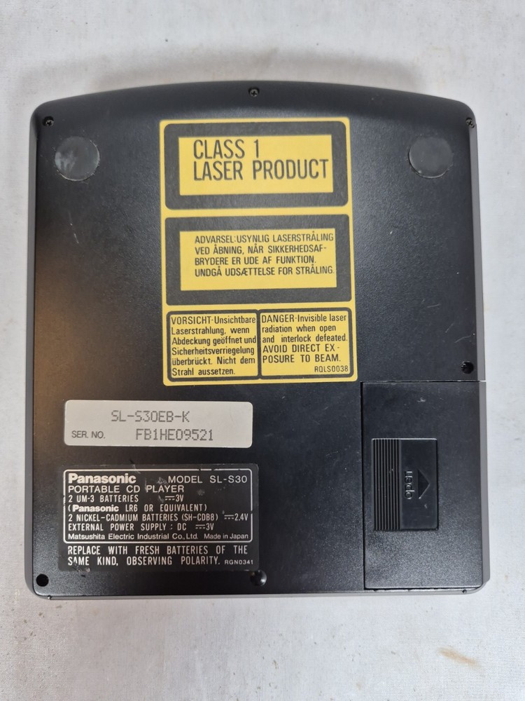 Panasonic portable compact disc player SL -S30 Black XBS Tested