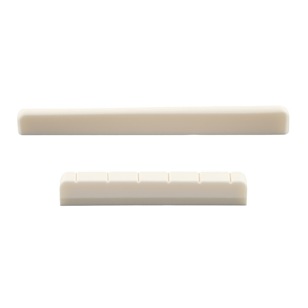 Natural Cattle Bone Nut Saddle Flat Pre Slotted 6 String for Classical Guitar