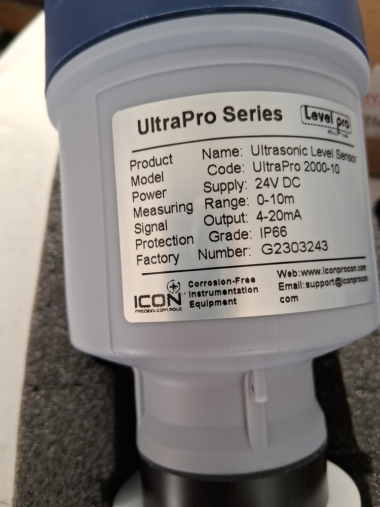 Levelpro Ultrapro 2000 Ultrasonic Liquid Level Sensor Transmitter, 32ft Range