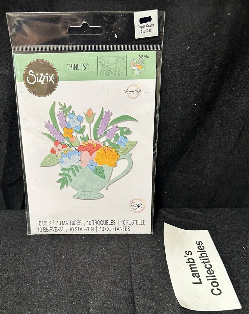 Sizzix Thinlits Tea Time 10 dies Ellison Educational Equip Scrapbooking 665806