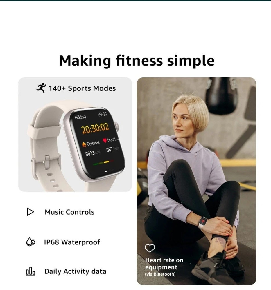 AcclaFit Smart Watch-pink