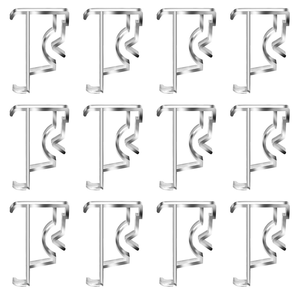 12 Pcs Valance Blind Clips Replacement Clear 2 Inch Plastic one size, 12pcs