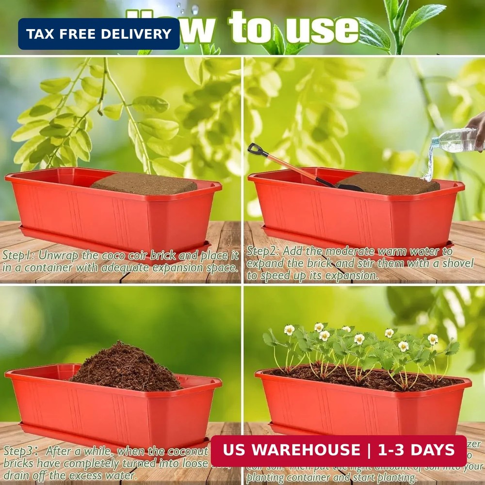 Halatool 1 Pcs Organic Coco Coir for Plants, Compressed Coco Coir Brick Coconut