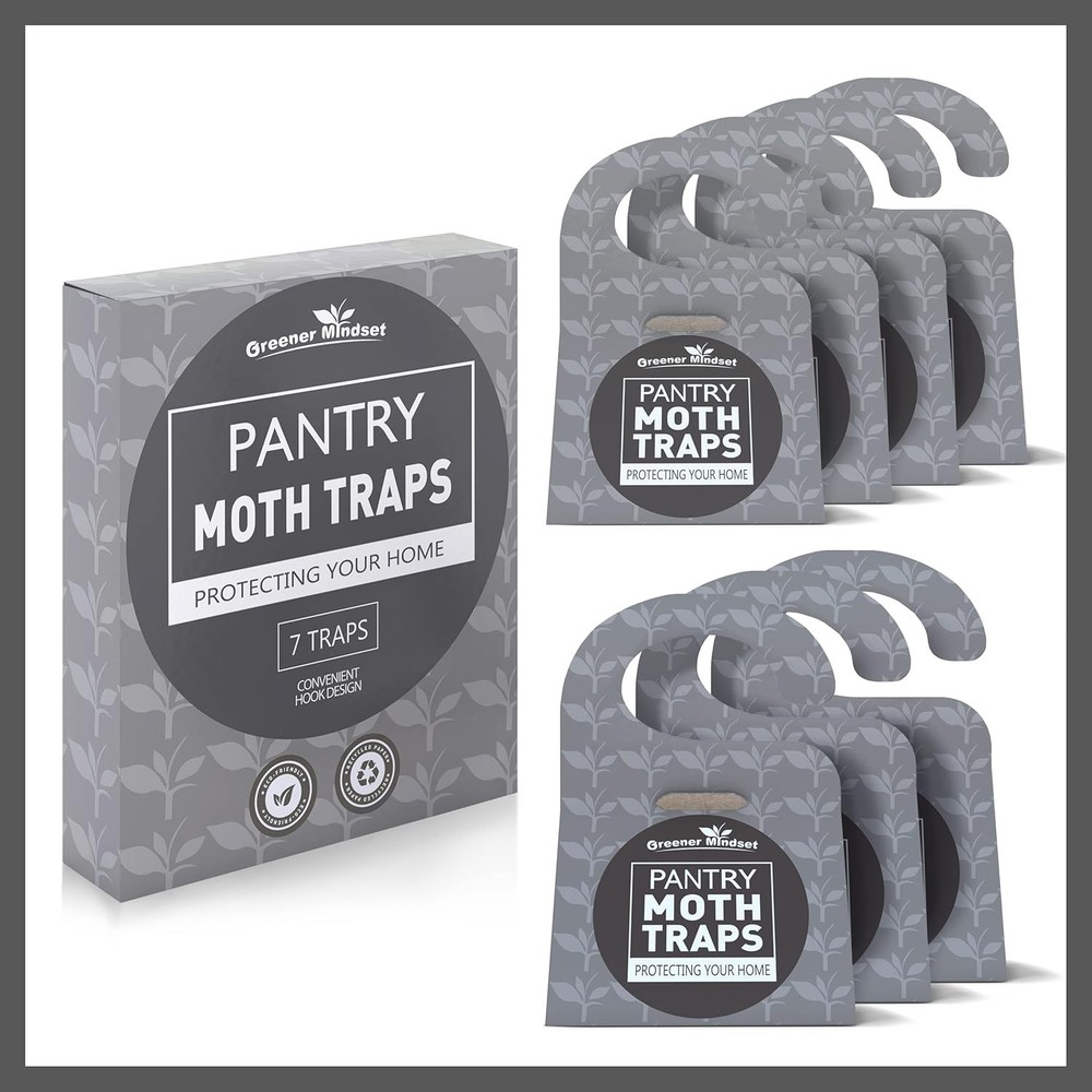 7-Pack Indoor Pheromone Moth Traps - Effective Pantry Infestation Prevention