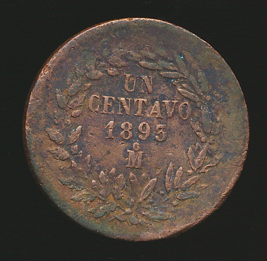 Mexico - Second Republic 1893-Mo CENTAVO (Copper)