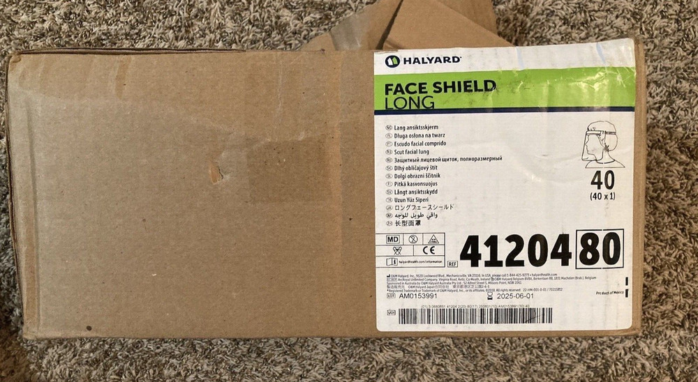Halyard face shield long 40 Piece