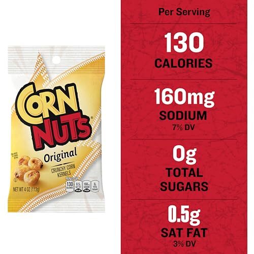 Corn Nuts Original Crunchy Corn Kernels, 4 oz Bag (Pack of 12)