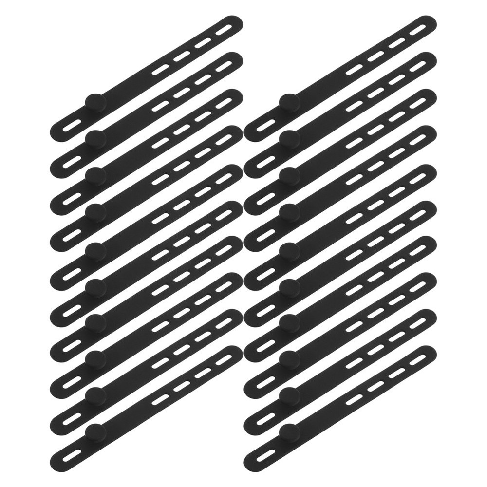 40 Pcs Silicone Cable Ties Reusable Charging Organizer Cord Data