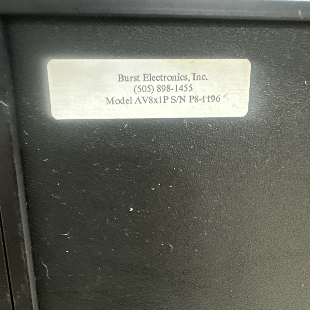 Burst Electronics Audio/Video switch model AV8x1P Double Unit Read