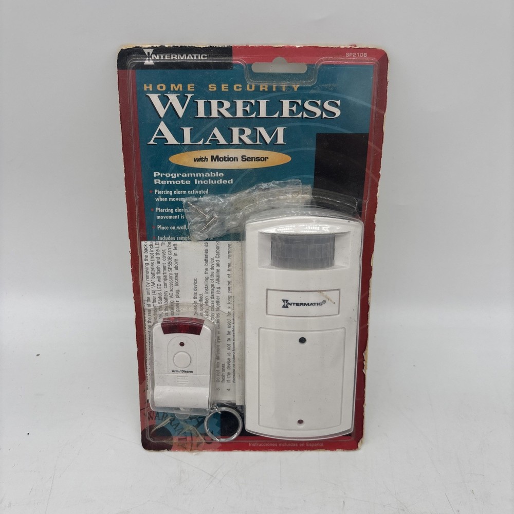 Intermatic Wireless Alarm SP2108 Motion Sensor White With Remote Control