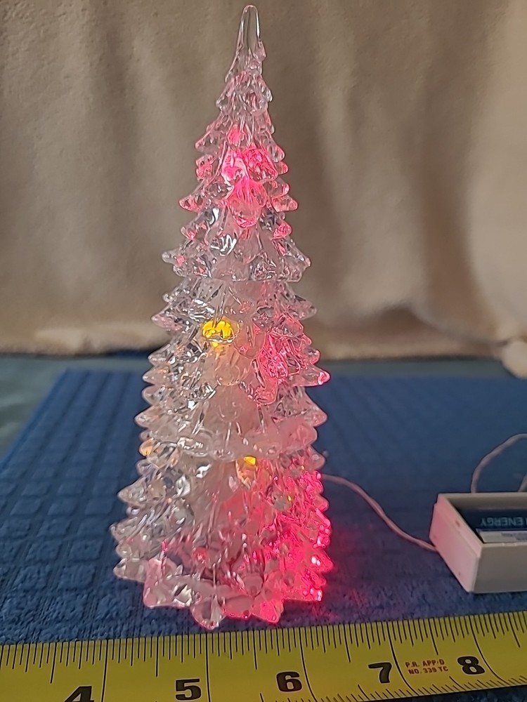 LIGHTED PLASTIC CHRISTMAS TREE ( BIN C)