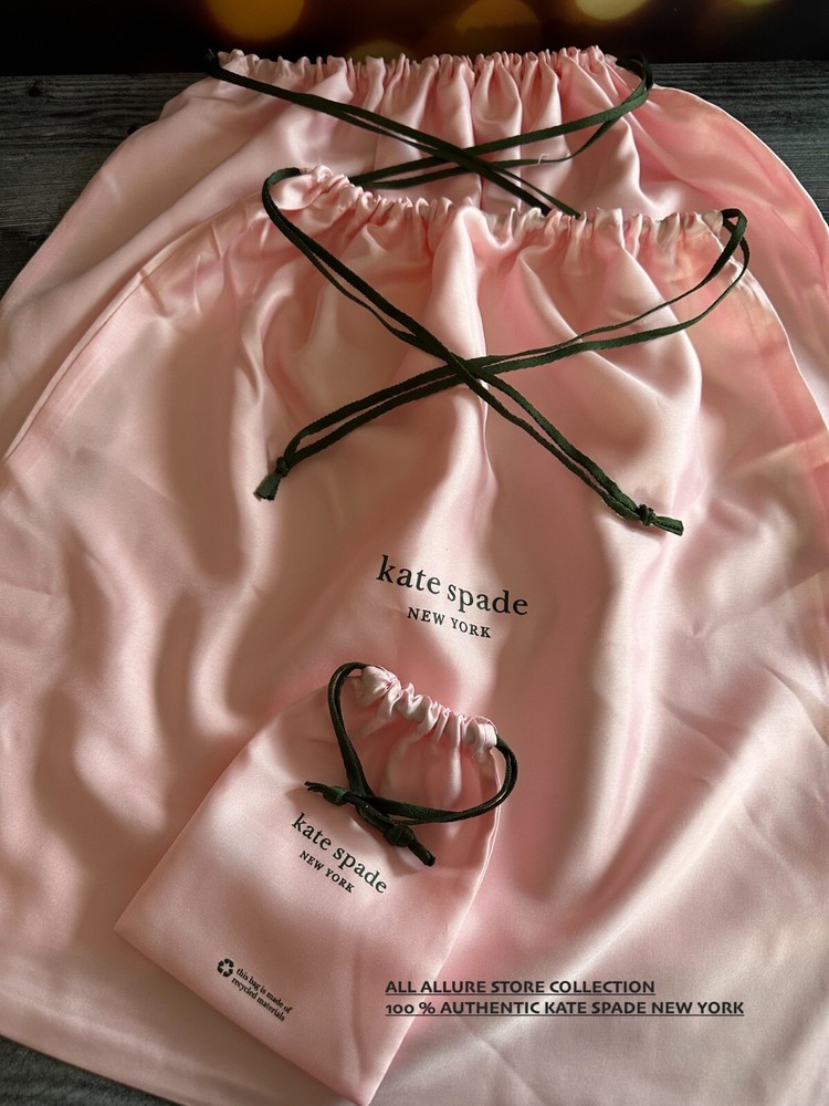 Kate Spade Drawstring Pink Dust/protective/gift Bag~LARGE, MEDIUM, SMALL