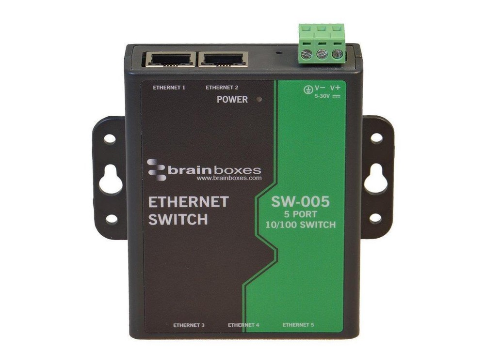 Brainboxes SW-005 Unmanaged Ethernet Switch 5 Ports