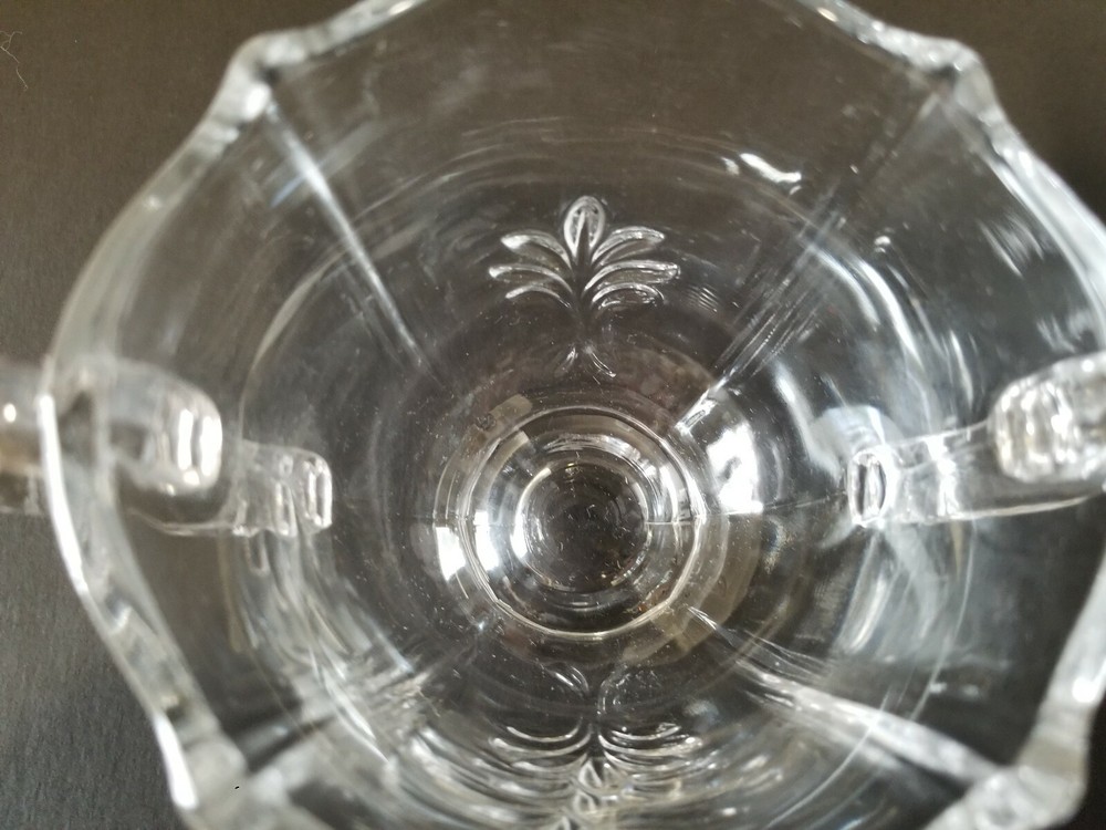 Fostoria Baroque Clear Creamer & Sugar