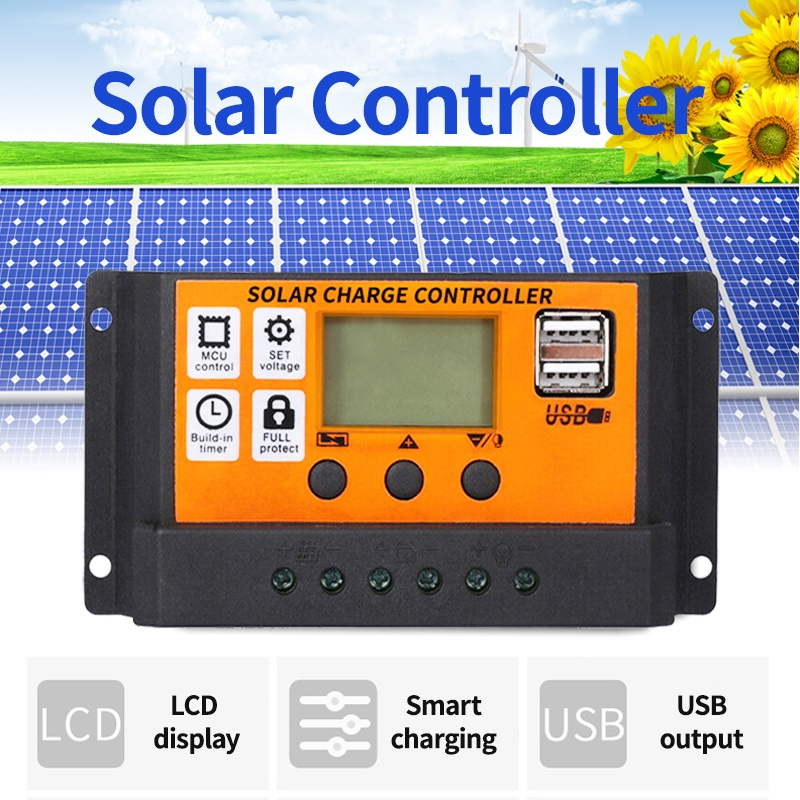 100A PWM Solar Panel Kit Regulator Charge Controller Auto Focus Tracking 12/24V