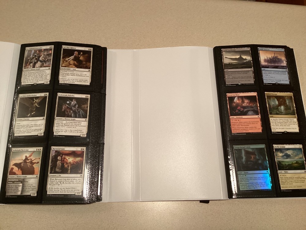 MTG THRONE OF ELDRAINE NEAR COMPLETE BASE SET W/BINDER READ