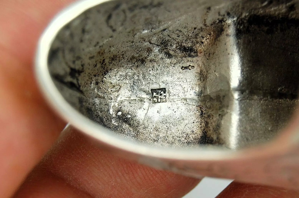 VINTAGE 835 SILVER SCROLL DECORATIONS MINIATURE DUTCH SHOE