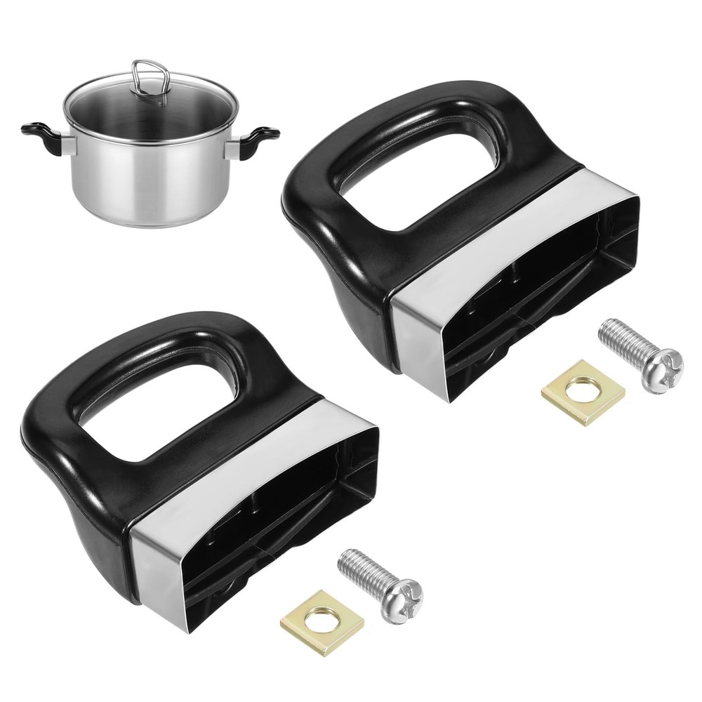 Giantree 2 Pcs Pot Short Side Handles, Replacement Handle, Black