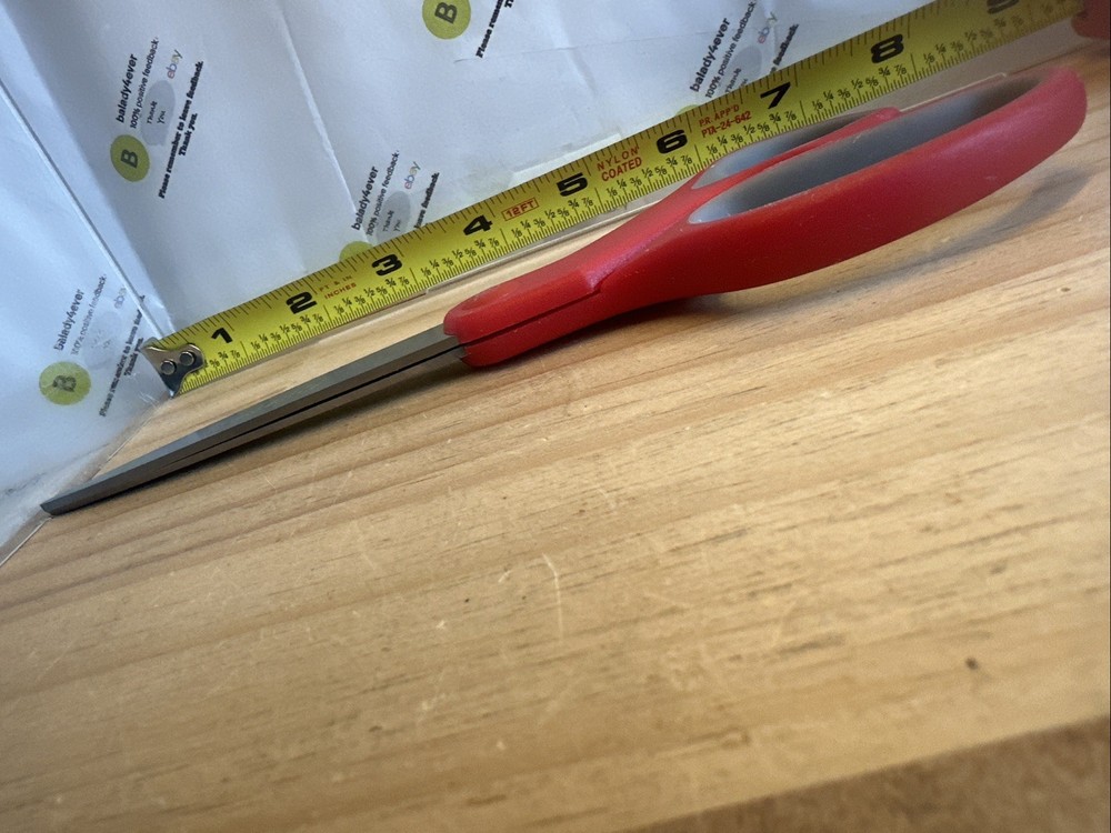 Bazic 8” Scissors Plastic Handle Sharp All Purpose Scissors Straight