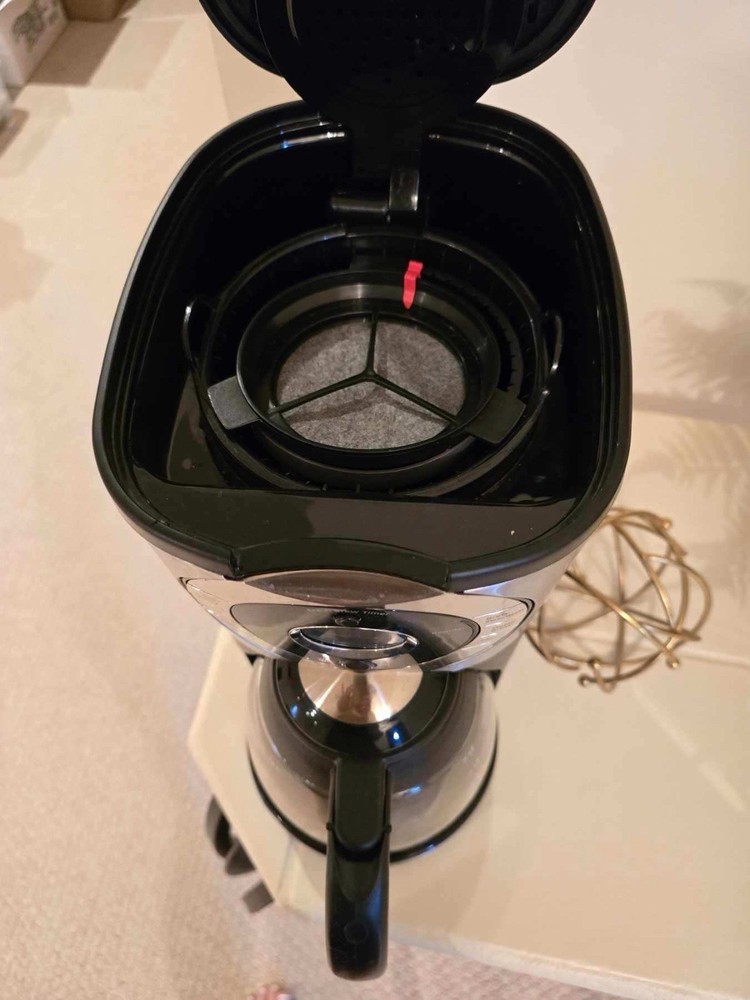 Mr. Coffee 12-Cup Programmable Automatic Coffee Maker in black & Stainless Steel