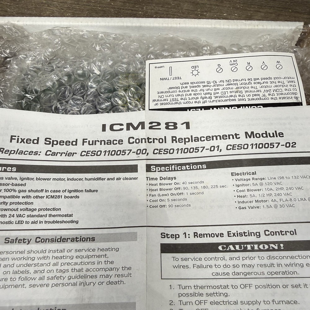 ICM Controls ICM281 Furnace Control Replacement