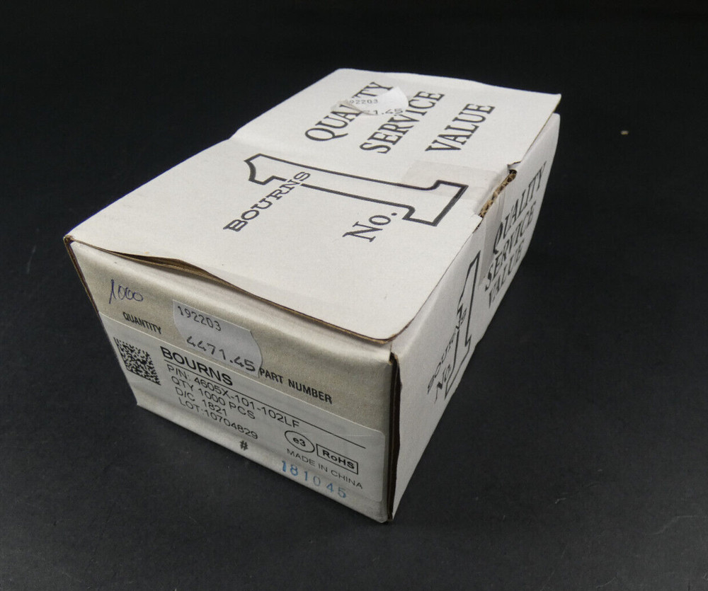 1000 Pack | BOURNS | 4605X-101-102LF | Resistor Array | 1kΩ / ±2%