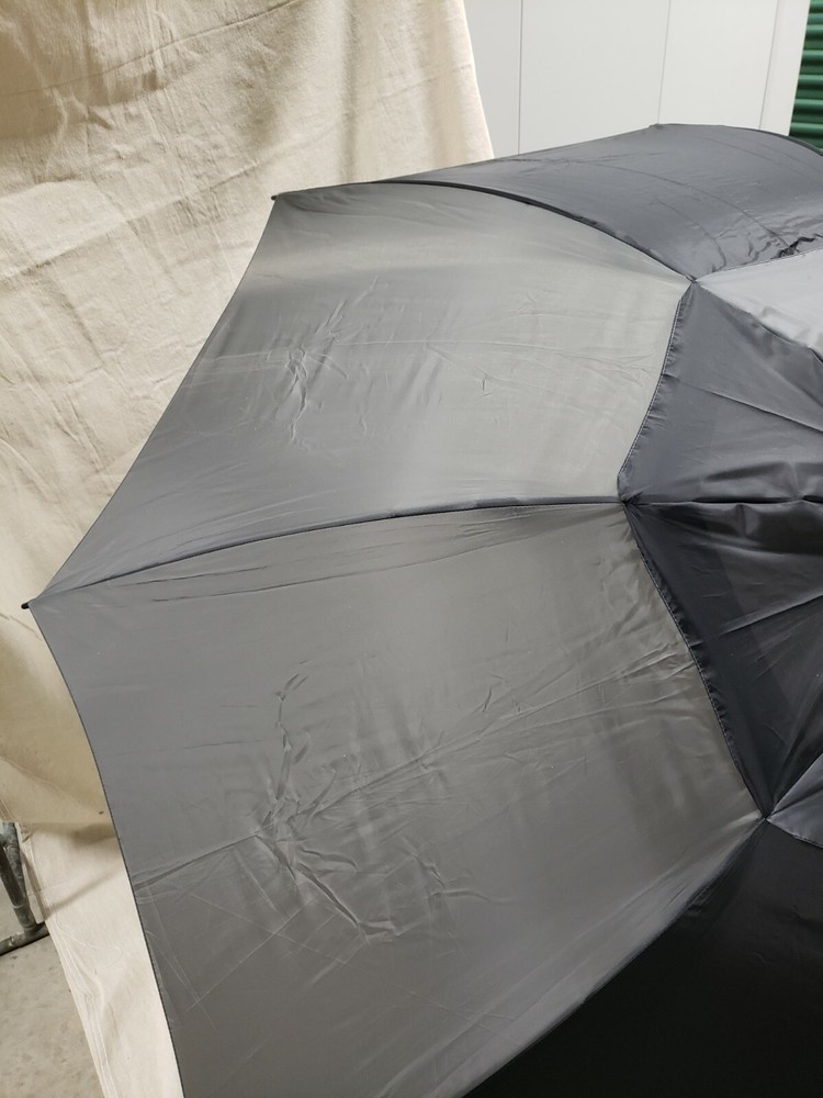 Grey/Black 57" Golf Tour Double Canopy Umbrella