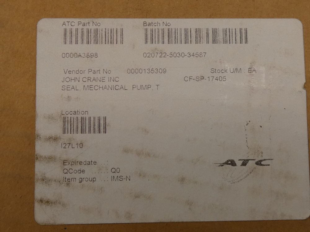 John Crane CF-SP-17405 Mechanical Seal - NEW Surplus!