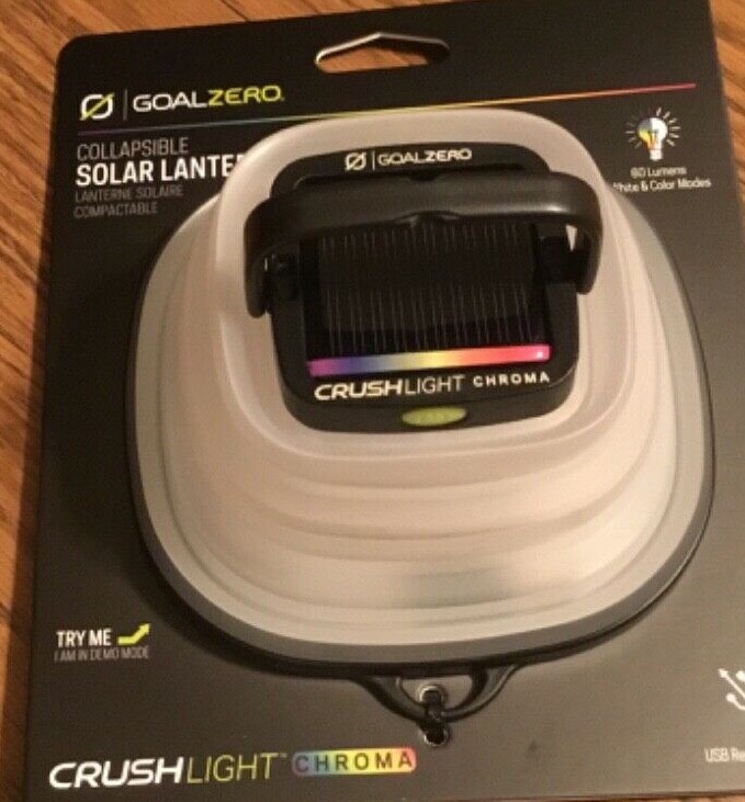 GOAL ZERO Crush Light SOLAR Powered Lantern with Multi Changing Colors # 32013