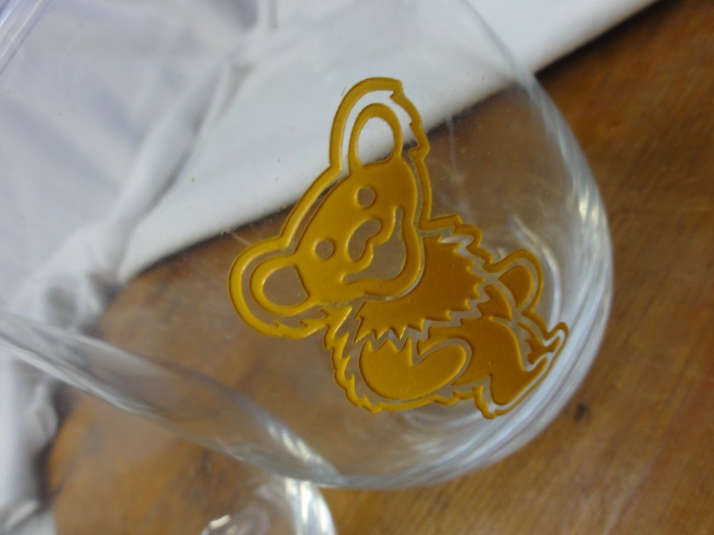 GRATEFUL DEAD Dancing Bears Embossed Juice Glasses Set 2