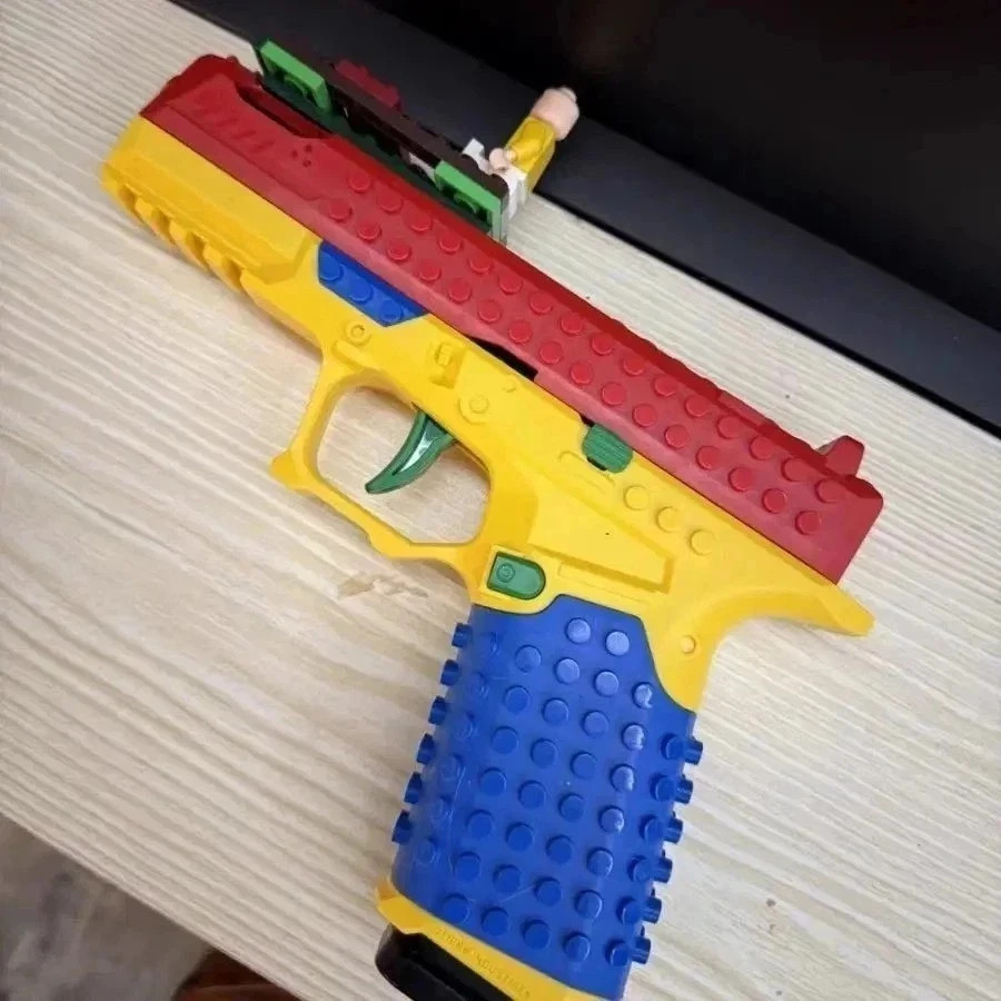 Working Building Bricks Blocks Gun Set Shooting Toy blaster firearm