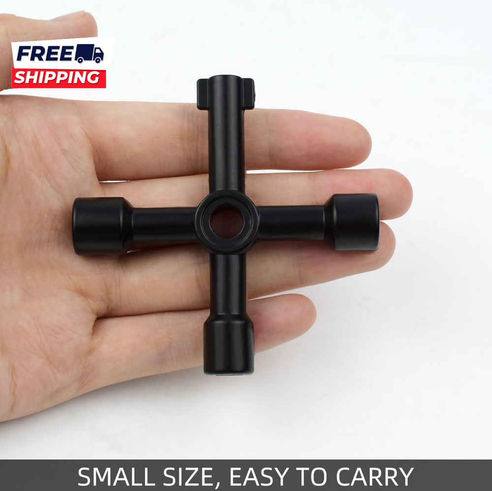 Triangle Multi Functional Sillcock Key 4 Way Square Wrench Water Utility Key