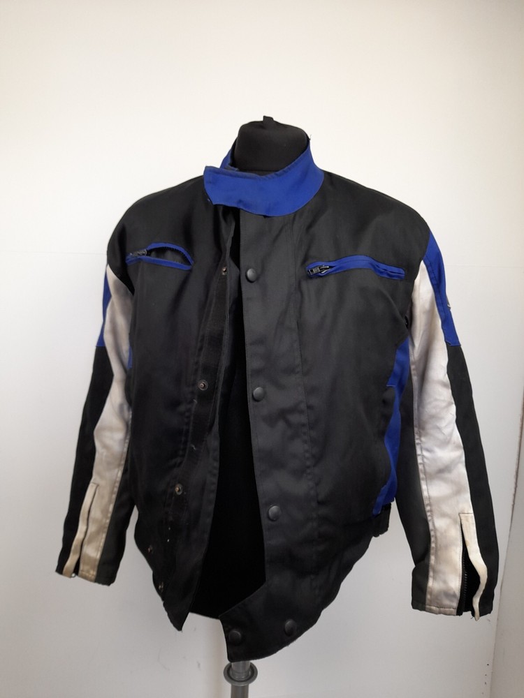 Rayven Armoured Textile Motorcycle Jacket Blue Black Size M