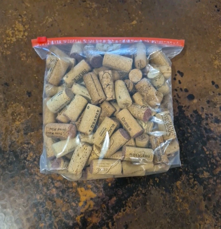 Used Natural Wine Corks Assorted Wineries - 125 Count