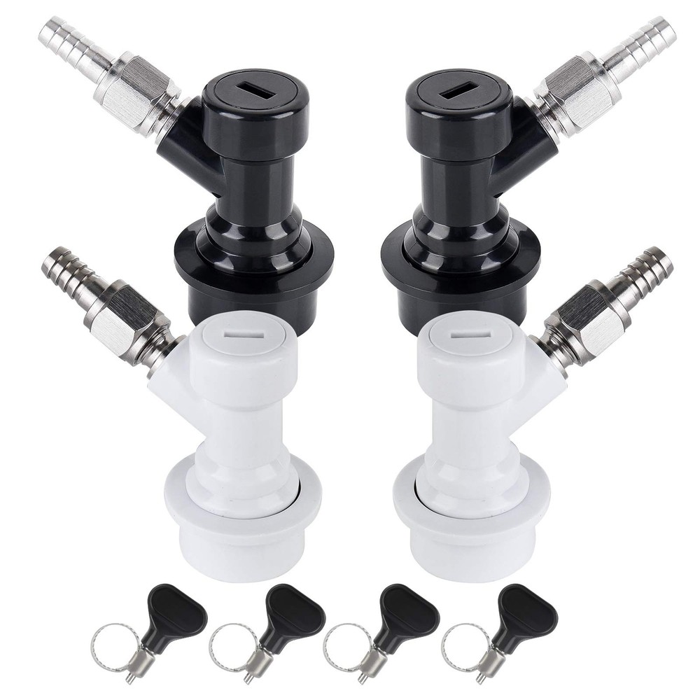 MRbrew 2 Pairs Ball Lock Disconnect Set Home Brew Ball Lock Corny Keg Fittings f