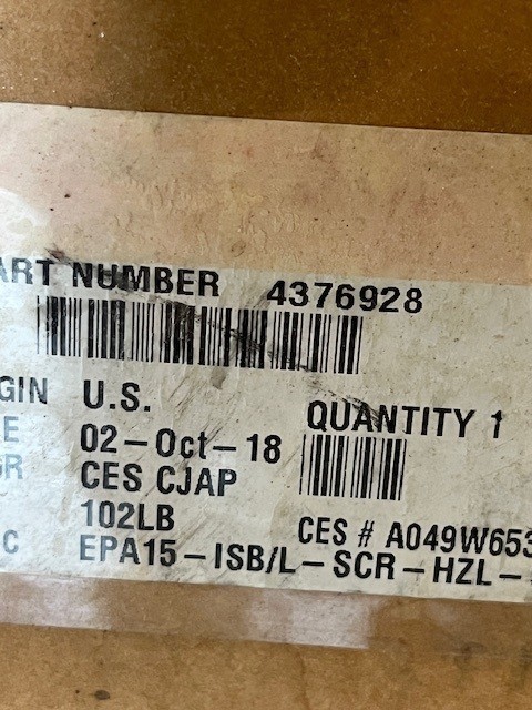 4376928 (CUMMINS) AFTERTREATMENT DEVICE