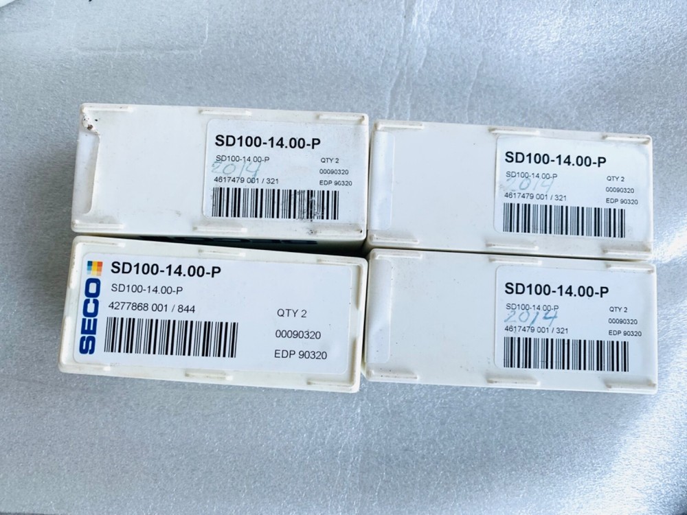 1 BOX (2 PCS) SECO SD100-14.00-P CARBIDE DRILL INSERTS