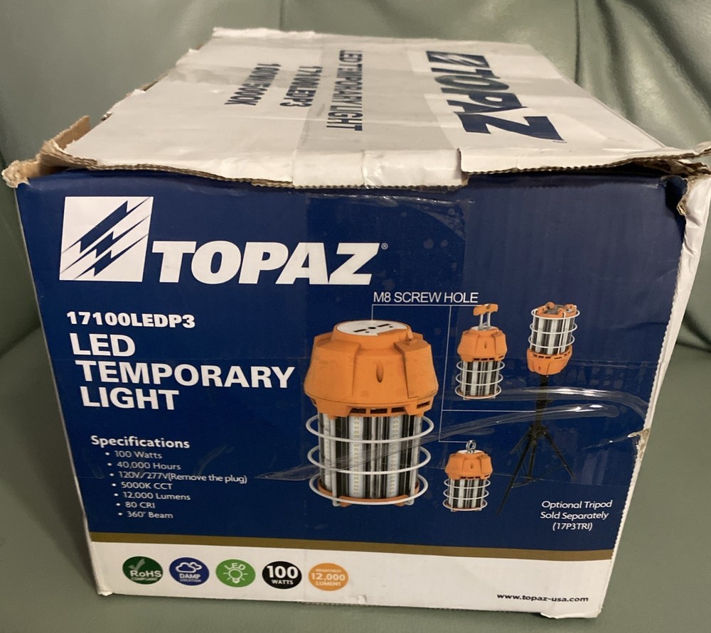 Topaz 17100LEDP3 Temporary WORK LIGHT LED 5000k 100W