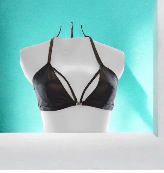 Customized BLACK Napa Leather Bra Made to Order
