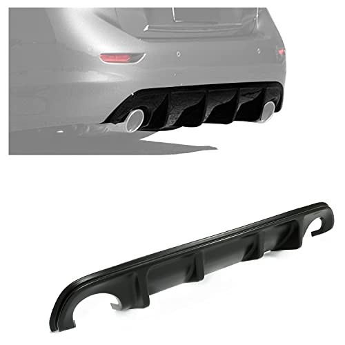 Rear Diffuser Compatible with 2014-2017 Infiniti Q50 Bumper Lip Spoiler Black
