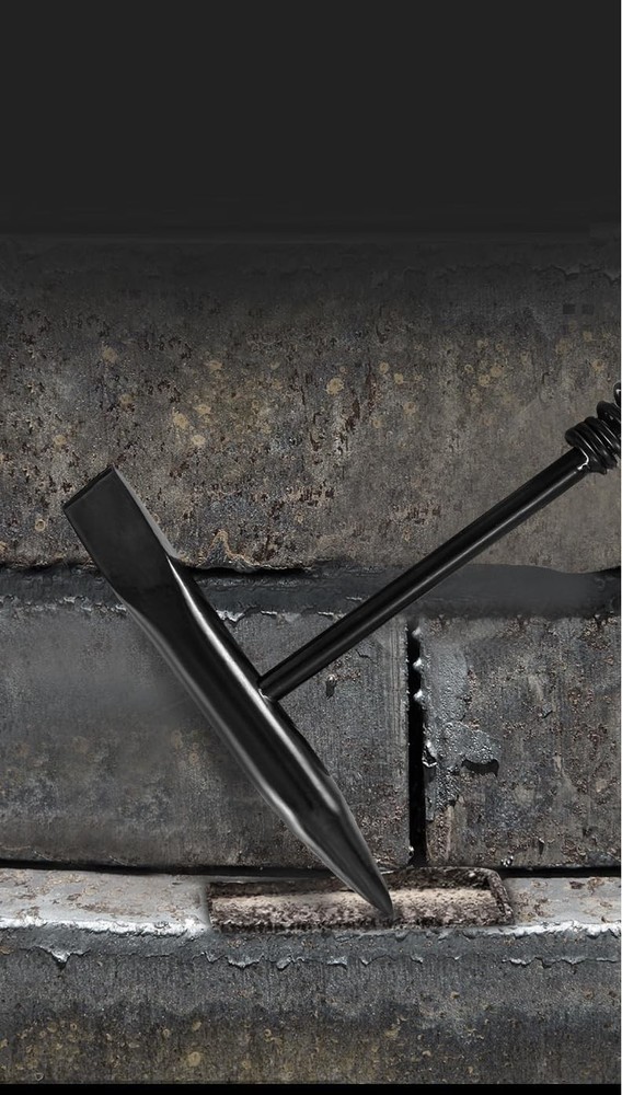 Welding Chipping Hammer with Coil Spring Handle Cone and Vertical Chisel Weld...