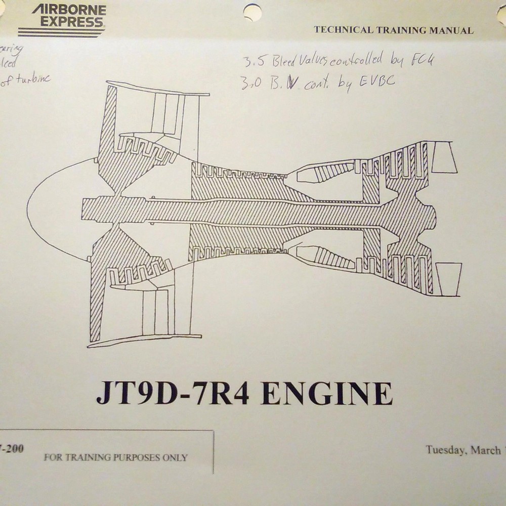 Pratt & Whitney JT9D-7R4 Technical Training Manual