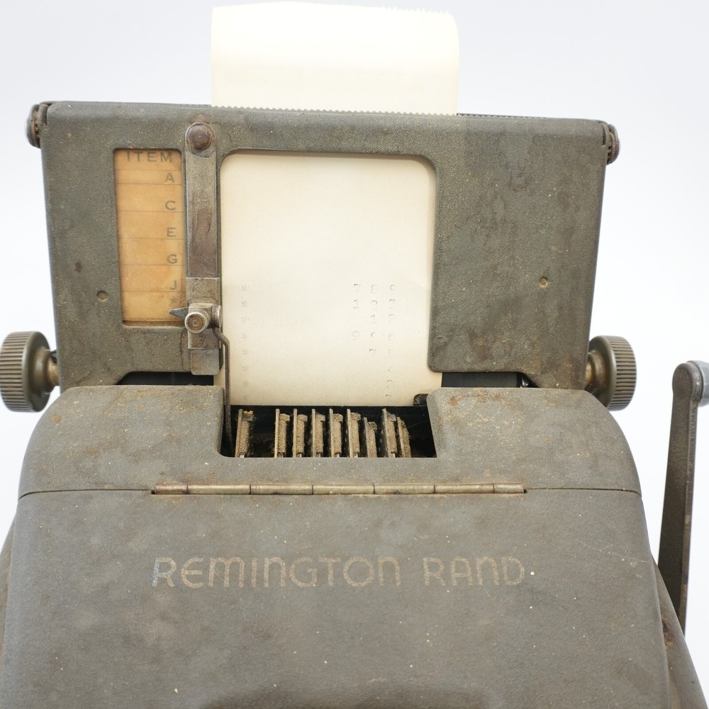 TESTED Remington Rand Manual Adding Calculating Book keeping Adding Machine