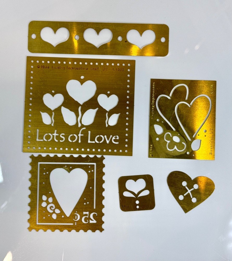 Pre-Owned Hearts Brass Stencil