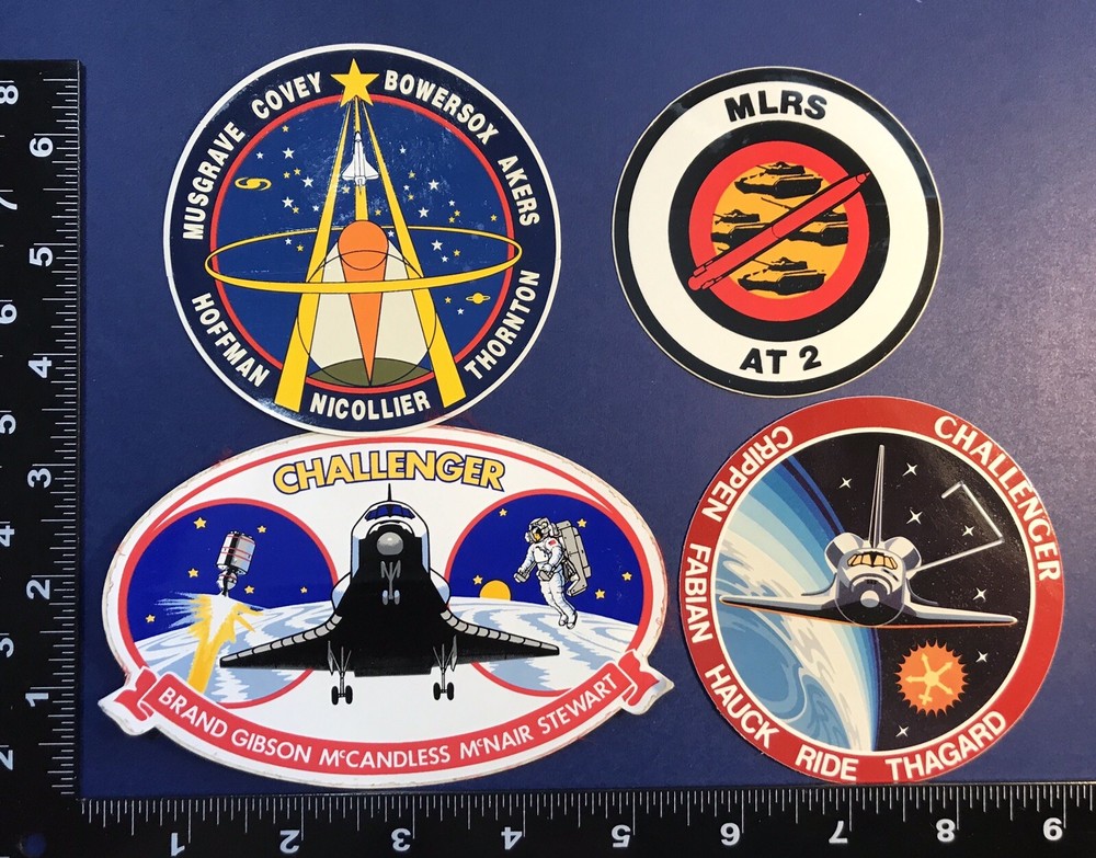 NASA Space Shuttle Mission Decal Stickers Challenger MLRS Rocket Space Explore