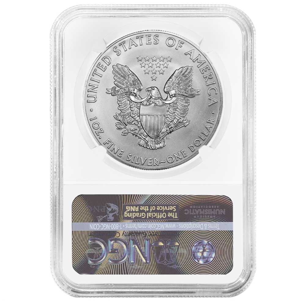 2014 $1 American Silver Eagle NGC MS69 Brown Label