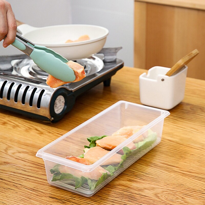 Stackable Fruit Storage Containers for Fridge Removable Drain Tray Containers
