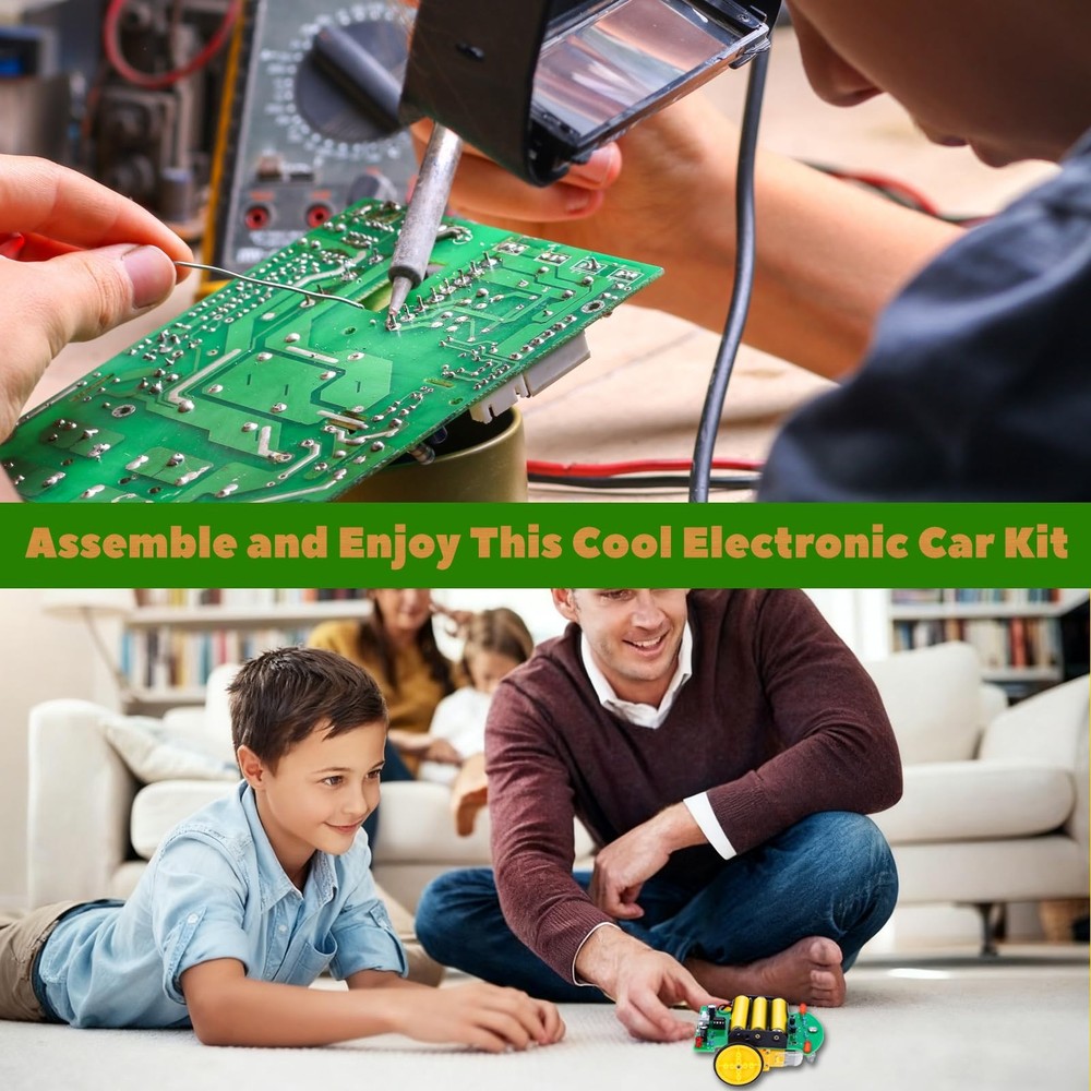 DIY Remote Control Car Kit Smart Robot Car Soldering Practice Electronics Kit