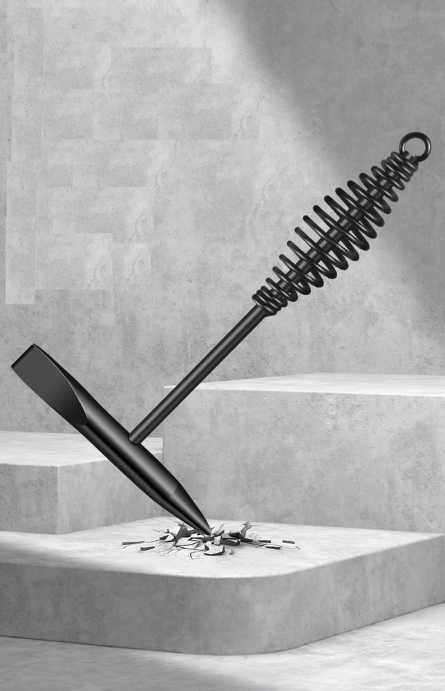 Welding Chipping Hammer with Coil Spring Handle Cone and Vertical Chisel Weld...